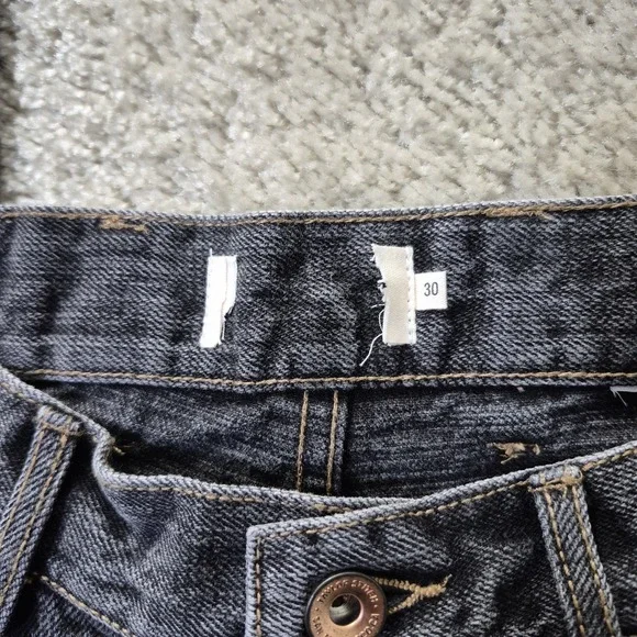 Taylor Stitch Selvedge Jeans Mens 30/34 Faded Black Slim Straight 80s Rock Punk